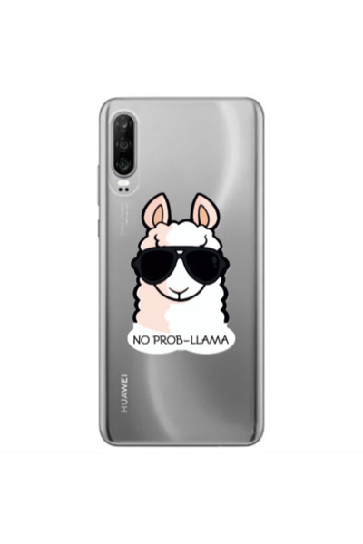 Other Huawei P30 No prob-lama Transparent Silicone TPU Θήκη