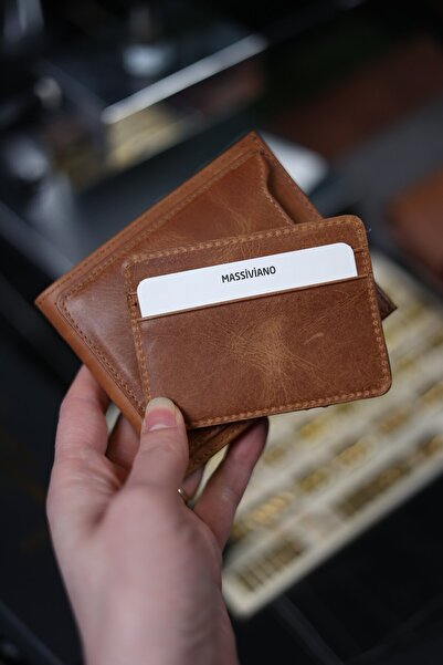 Massiviano Tan Kangaroo Pocket Leather Wallet