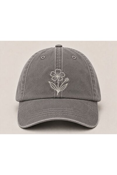 WeavedCo Pinterest Aesthetic Floral Embroidered Washable Sports Cap
