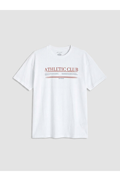 LC Waikiki Nevavm Printed Oversize Women's Sports T-Shirt with Difference in ...