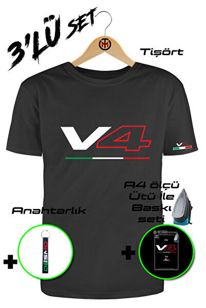 Motosiklet Tshirt İtalyan V4 Tişört