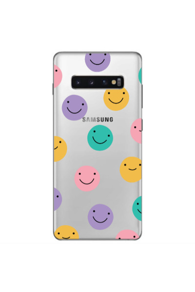 Other Samsung S10 Plus Colorful smiles Transparent Silicone TPU Θήκη