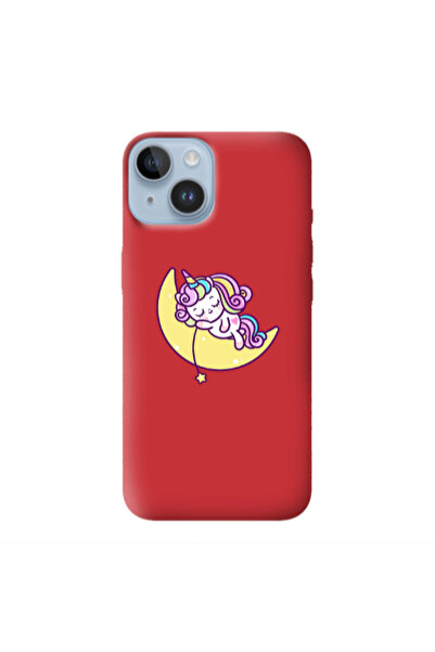 Other Apple iPhone 14 Plus Sleeping horse Red Colored Silicone TPU Θήκη