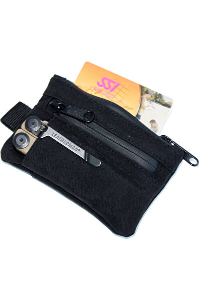 AMFİBİ Erkek Cüzdan – Su Geçirmez Fermuarlı EDC Organizer Çanta ve Kartvizitl...