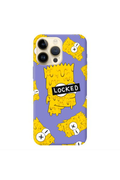 Other Apple iPhone 13 Pro Max Bart Simpson Purple Colored Silicone TPU Θήκη