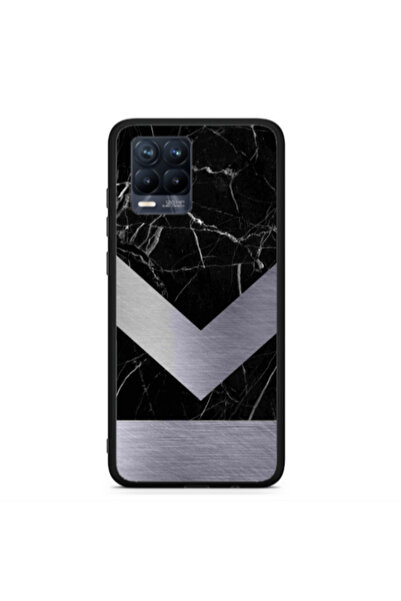 Other Realme 8 Marble Arrow Down Black Glossy Θήκη