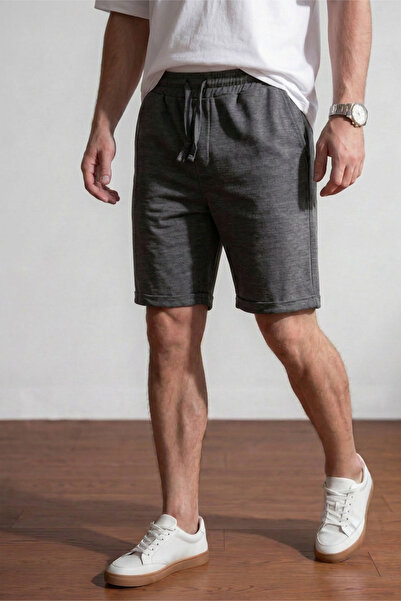 Veleno Men's Smoked Pique Fabric Double Pocket Bermuda Shorts