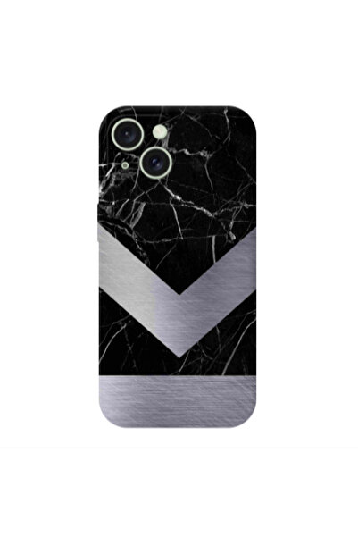 Other Apple iPhone 15 Plus Marble Arrow Down Transparent Silicone TPU Θήκη