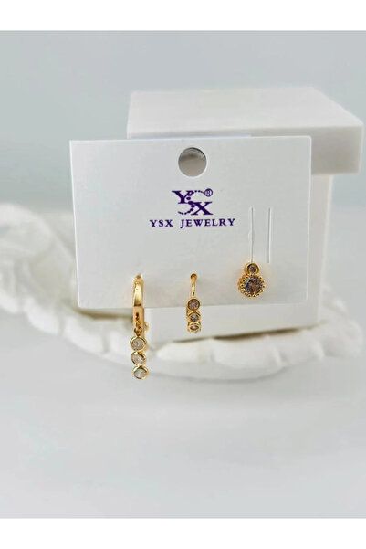 Marsilyan Nvdn- Ieg - Zircon Stone Triple Combination Earrings Iegrs-Nvdn1