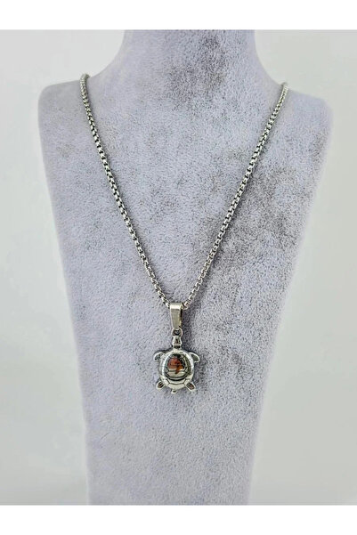 Marsilyan Nvdn- Ieg - Three-Dimensional Turtle Figure Steel Men's Necklace Ie...