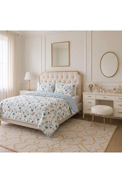 meressa home Quilted Cotton Bedspread Double Pike & Blanket & Thin Quilt