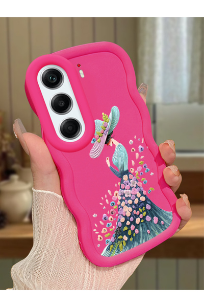 Hontinga Tecno Camon 40 Compatible Case Camera Protector Red Silicone Couple ...
