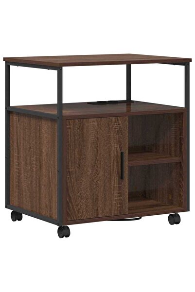 vidaxl Cabinet cu Stație de Încărcare Stejar închis 61 x 46 x 67 cm