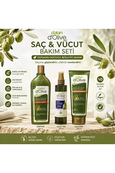 Dalan d'Olive Onarıcı & Besleyici Saç Bakım Seti
