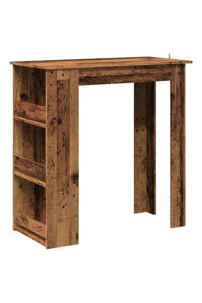 vidaxl Masă de bar cu raft de depozitare, Lemn vechi, 102x50x103,5 cm