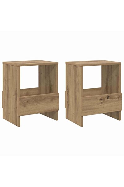 vidaxl Raft pentru reviste 2 pcs Stejar Artizanal 35 x 30 x 45 cm
