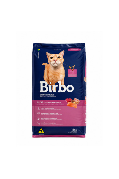 Birbo Adult Cat Food 15kg Dry Food Chicken Beef Fish Blend Premium Steamed fo...
