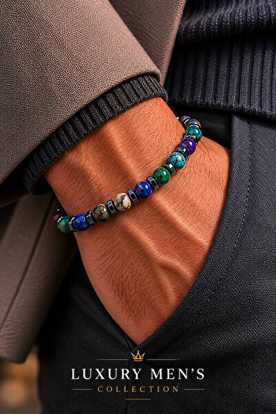 Jack Ferrero Luxury men's collection natural stone bracelet