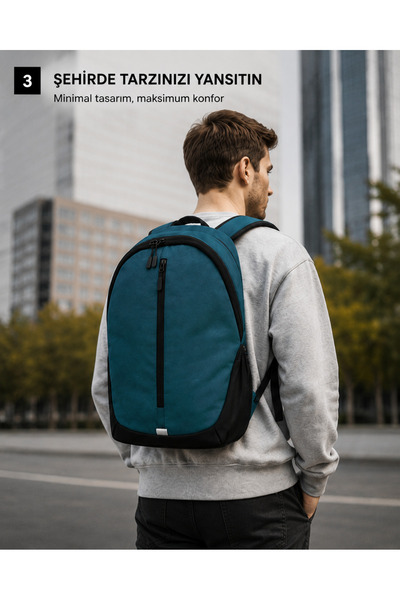 Tk 3825 Unisex Two-Compartment School Travel Mini Backpack