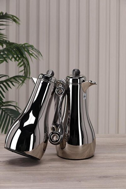 aljahwari Trams Novara Set of Two Pots, Inside and Outside, Premium Steel for...