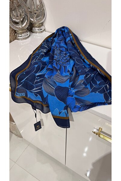 ED Scarf Floral Patterned Viscose Cotton Shawl