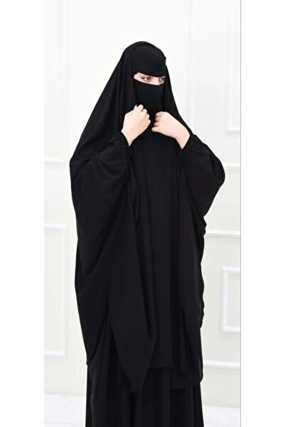 WAHAJ DRESSES Royal Chiffon Khimar with Elastic Cuffs