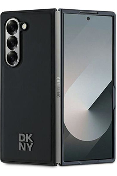 Dkny Απλό Δερμάτινο Μεταλλικό Λογότυπο Στοιβαγμένης Σχεδίασης Πίσω Κάλυμμα Δε...