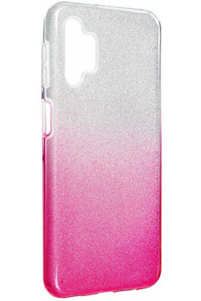 Forcell Λαμπερή Πίσω Θήκη Σιλικόνης Διαφανής / Ροζ (Galaxy A53)