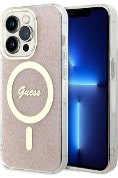Guess MagSafe Πίσω Κάλυμμα Πλαστικό / Σιλικόνης Ροζ (iPhone 14 Pro) Κωδικός: ...