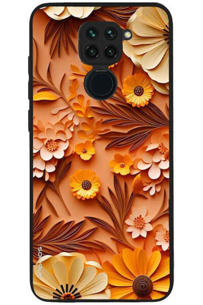 Other Θήκη Sonique Σειράς 3D Λουλουδιών για Xiaomi Redmi Note 9 Πορτοκαλί
