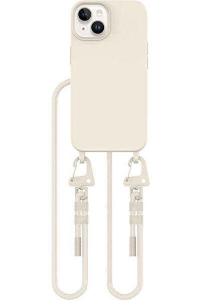 Tech-Protect Magnecklace Πίσω Κάλυμμα Σιλικόνης Μπεζ (iPhone 15)