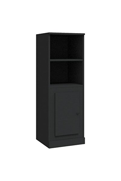 vidaxl Dulap înalt, negru, 36x35,5x103,5 cm, lemn compozit