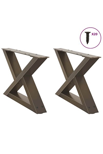 vidaxl Picioare pentru măsuță de cafea, 2 buc., oțel , 50x(30-31,3) cm