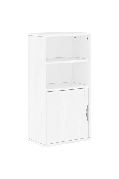 vidaxl Dulap lateral „ODDA” alb 40x24x79 cm, lemn masiv de pin