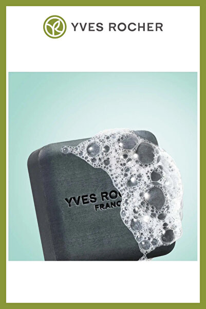 Yves Rocher Purifying Vegan Charcoal Solid Facial Cleanser for Combination Oi...