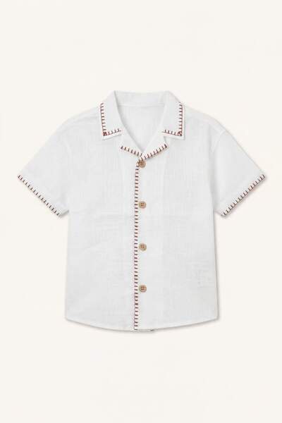 DeFacto Cotton Short-Sleeved Shirt Baby Boy H9019A526Hs