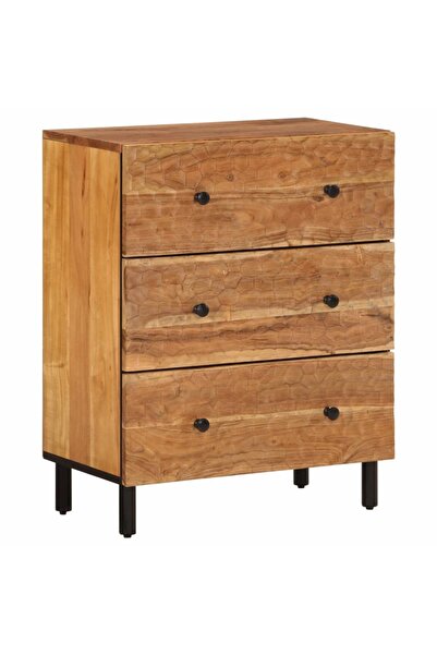 vidaxl Dulap lateral, 60x33x75 cm, lemn masiv de acacia