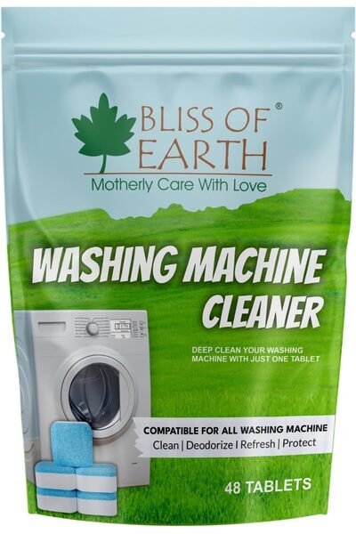 Bliss of Earth Washing Machine Cleaning Tablets, 48 Count | Powerful Descalin...
