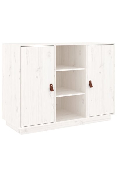 vidaxl Dulap, alb, 100x40x75 cm, lemn masiv de pin