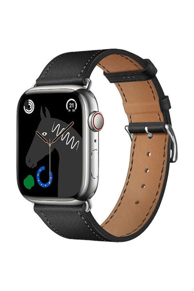Forcell Λουράκι Δερμάτινο Μαύρο (Apple Watch 38/40/41 mm, Forcell)