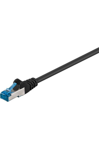 goobay Καλώδιο Ethernet S/FTP Cat.6a (Gigabit) 0,5μ Μαύρο Κωδικός: 93664