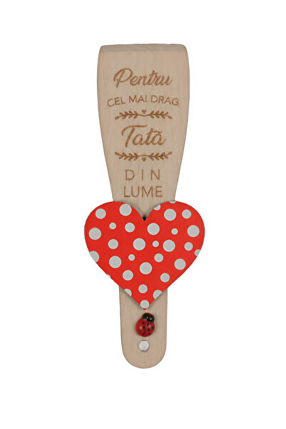 LimArt Spatula personalizata din lemn cu magnet – „Pentru cel mai drag Tata d...