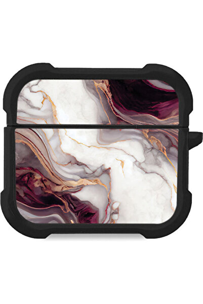 Other Θήκη Σιλικόνης Σειράς Sonique Marble σε χρώμα Μπορντό για Apple AirPods 3