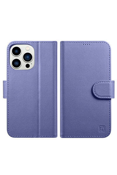 ICARER Husă portofel din piele 2 în 1 pentru iPhone 14 Pro Max Anti-RFID