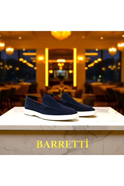 By Barretti BS LACİVERT DÜZ SÜET LOAFER