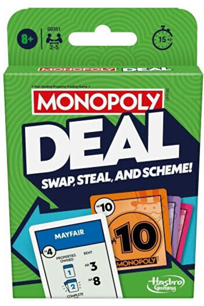 Hasbro Games Επιτραπέζιο παιχνίδι Monopoly Deal για 2-5 παίκτες, ηλικίας 8+ ε...