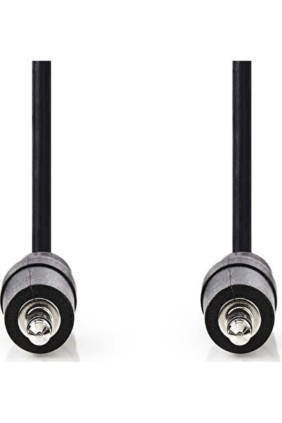 Nedis Καλώδιο Jack 3.5mm Αρσενικό - Αρσενικό 3.5mm Μαύρο 2μ με επιχρυσωμένα α...