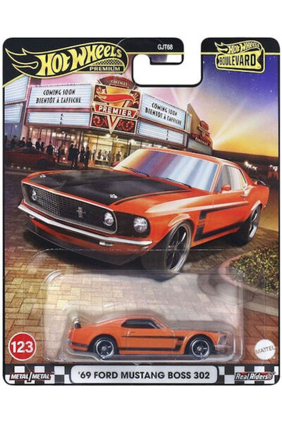 HOT WHEELS Premium Ford Mustang Car Boulevard '69 Ford Mustang Boss 302 1:64 ...