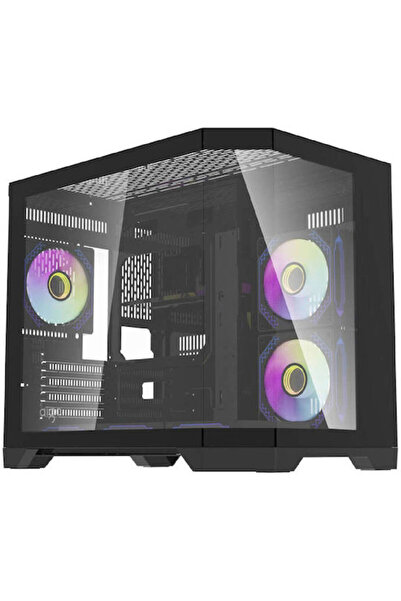 Aigo FT418 Gaming Midi Tower Θήκη Υπολογιστή με Πλαϊνό Παράθυρο και Φωτισμό R...