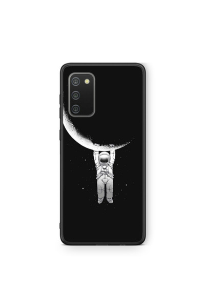 Other Samsung A02s Swinging on the moon Black Glossy Θήκη